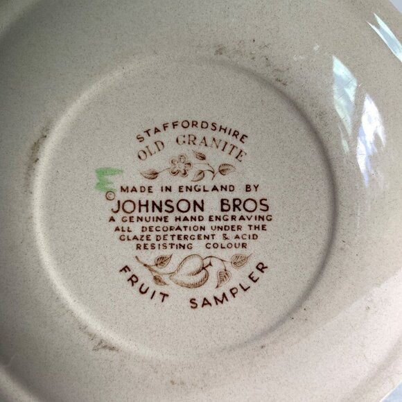 Johnson Bros Fruit Sampler Staffordshire Old Granite Plate - Picture 7 of 8